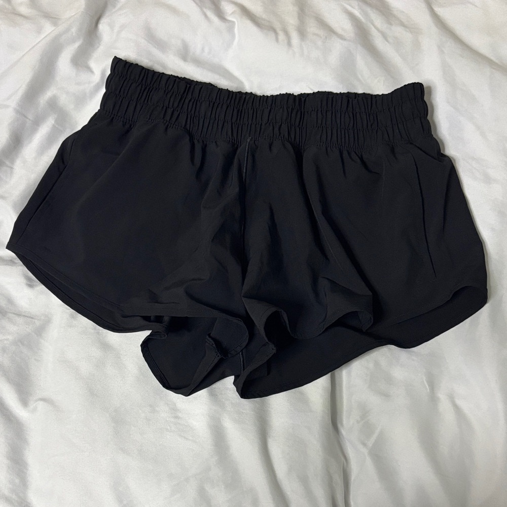 Offline Women's Athletic Black Shorts with Elastic Waistband